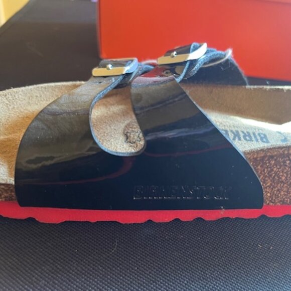 Birkenstock Ibiza Patent Black, Red Sole Sandals (New) Size 42, Women 11 Men 9 - Picture 3 of 6